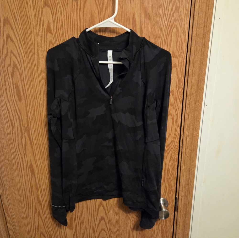 Lululemon Quarter-Zip Long Sleeve Running Top Size 12 Women's - Picture 2 of 7